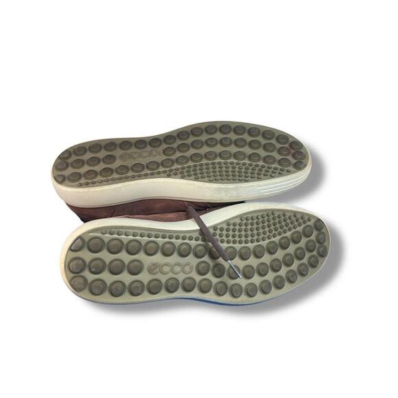 ECCO Soft 7 Casual Sneakers Shoes Whiskey Brown Leather Mens Size 45 US 11 - Picture 6 of 9